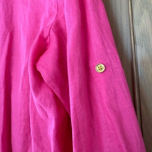 Chaps Classics Linen Button Front Collared Blouse / xlarge - Picture 11 of 13